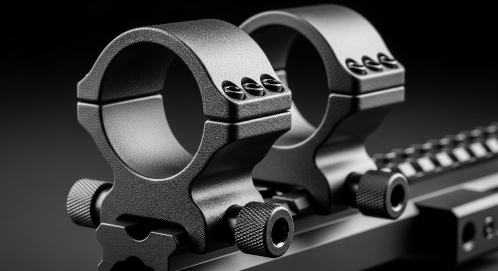 Scope rings close-up.